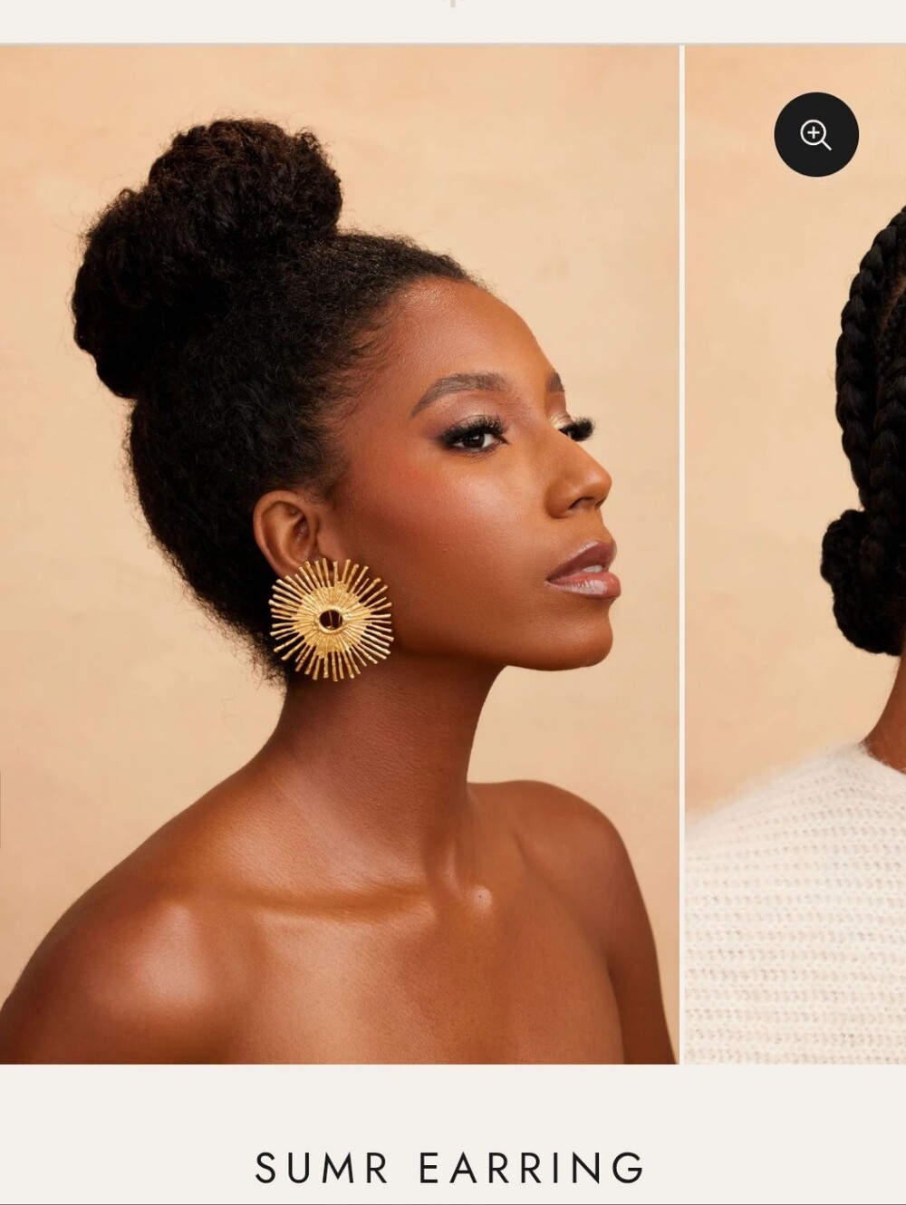 SUMR Khoi Sunburst Gold Statement Earrings